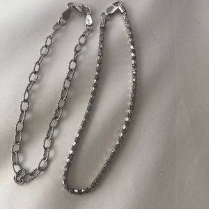 2 Silver bracelets